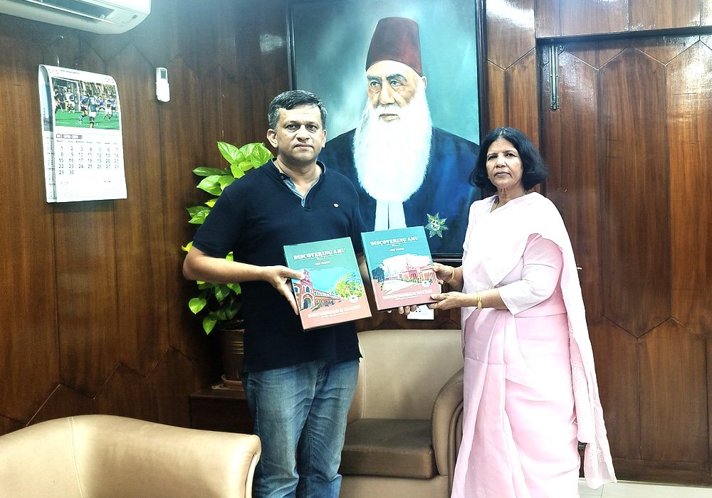 Prof Naima Khatoon (Vice Chancellor - Aligarh Muslim University) promoting the book, Discovering AMU